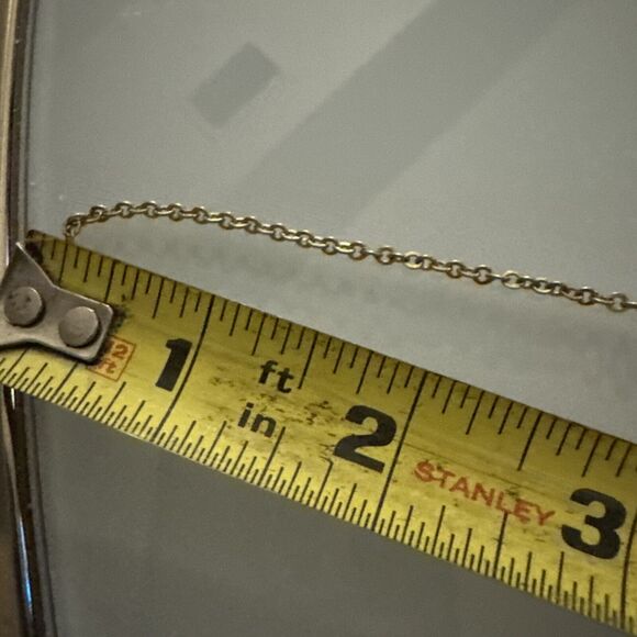 Vintage Estate Long Gold Tone Red White And Blue Chain 56 Inches Xtra Long - Picture 6 of 9